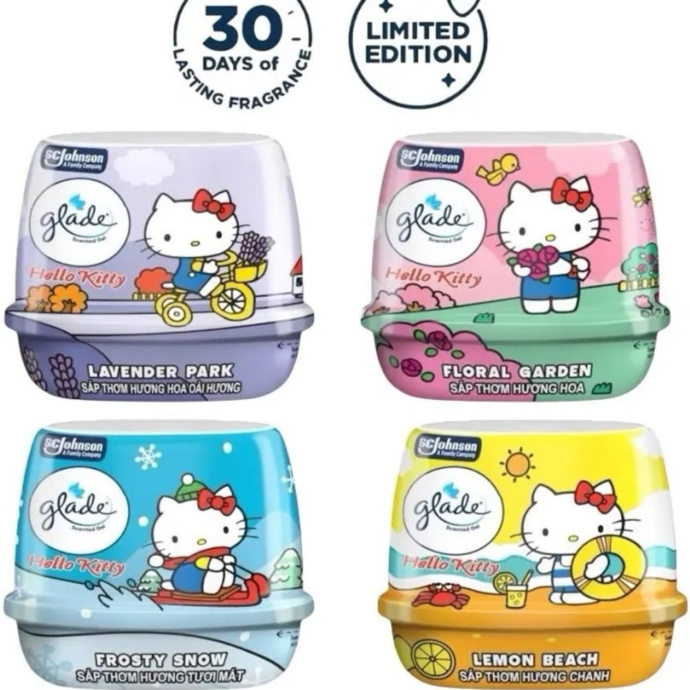 Glade Hello Kitty Scented Collection - Green, Yellow, Purple, Blue